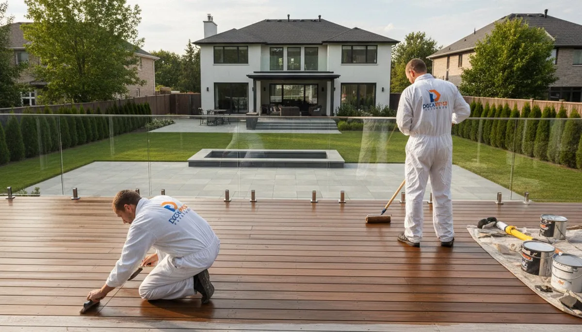 Deck painting service in Greenville, NC protecting and refreshing outdoor wood surfaces
