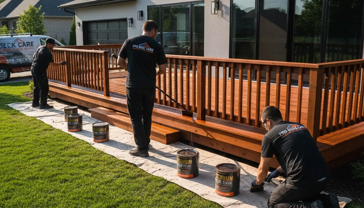 Deck staining service in Greenville, NC by Greenville Paint Pros